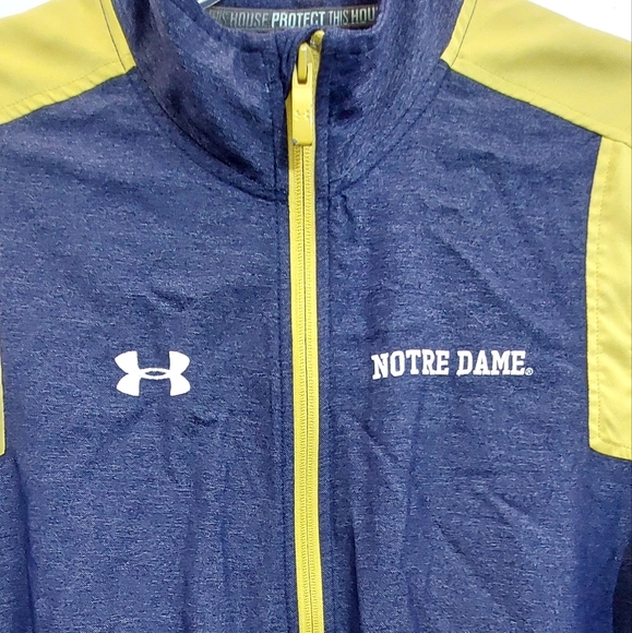 Under Armour Men's Size Small Jacket Notre Dame All Season Gear Zip Up - Picture 2 of 8
